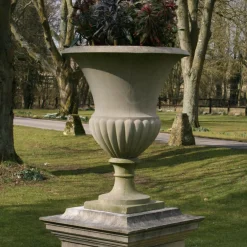 Statues & Sculptures Large|Round-Verona Vase Stone Garden Planter