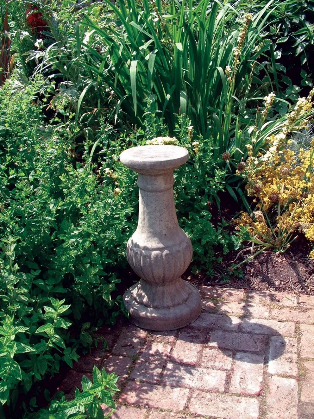 Statues & Sculptures Plinths & Pedestals-Victorian Column Stone Garden Pedestal