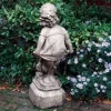 Statues & Sculptures Children-Victorian Girl 80cm Stone Garden Statue