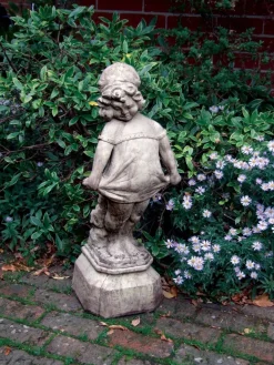 Statues & Sculptures Children-Victorian Girl 80cm Stone Garden Statue