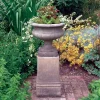 Statues & Sculptures Large|Round-Victorian Urn on Pedestal Stone Garden Planter