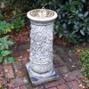 Statues & Sculptures Garden Sundials-Vine Brass Stone Garden Sun Dial