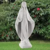 Statues & Sculptures Virgin Mary-Virgin Mary 78cm Marble Resin Garden Statue