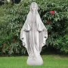Statues & Sculptures Virgin Mary-Virgin Mary 117cm Marble Resin Garden Statue