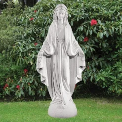 Statues & Sculptures Virgin Mary-Virgin Mary 117cm Marble Resin Garden Statue
