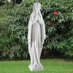 Statues & Sculptures Virgin Mary-Virgin Mary 78cm Marble Resin Garden Statue