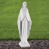 Statues & Sculptures Virgin Mary-Virgin Mary 36cm Marble Resin Garden Statue