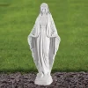 Statues & Sculptures Virgin Mary-Virgin Mary 28cm Marble Resin Garden Statue