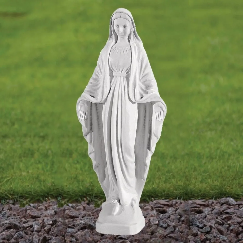 Statues & Sculptures Virgin Mary-Virgin Mary 28cm Marble Resin Garden Statue