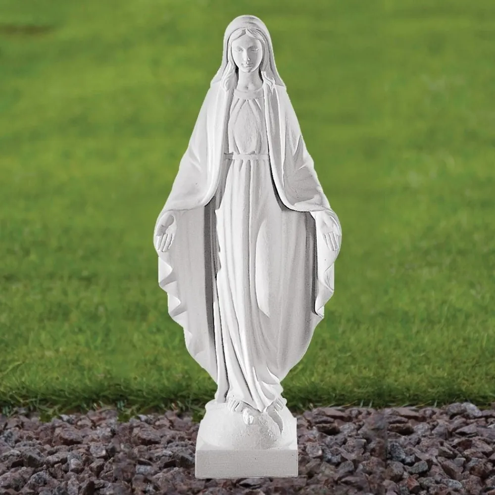 Statues & Sculptures Virgin Mary-Virgin Mary 41cm Marble Resin Garden Statue