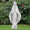 Statues & Sculptures Virgin Mary-Virgin Mary 75cm Marble Resin Garden Statue