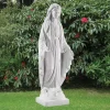 Statues & Sculptures Virgin Mary-Virgin Mary 74cm Marble Resin Garden Statue