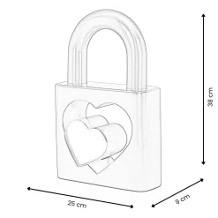 Statues & Sculptures Table Top|Contemporary-Wealth Padlock 38cm Gold Resin Indoor Sculpture