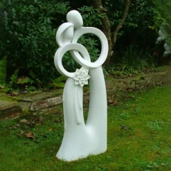 Statues & Sculptures Modern-Wedding Bliss 85cm Marble Resin Garden Statue