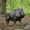 Statues & Sculptures Wildlife-Wild Boar Life-Size Bronze Metal Garden Statue