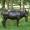 Statues & Sculptures Farm-Wild Donkey Bronze Metal Garden Statue