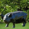 Statues & Sculptures Farm-Wild Pig Bronze Metal Garden Statue