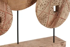 Statues & Sculptures Table Top|Abstract-Woodland Disc 52cm Wood Indoor Sculpture