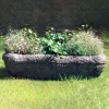 Statues & Sculptures Troughs-Woodland Plant Trough Stone Garden Planter