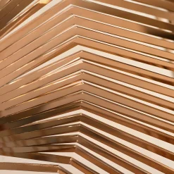 Statues & Sculptures Table Top|Abstract-Xenon Grid 70cm Gold Metal Indoor Sculpture