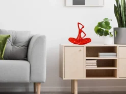 Statues & Sculptures Figurative|Table Top-Yoga Grace 25cm Red Resin Indoor Sculpture
