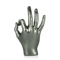 Statues & Sculptures Table Top|Contemporary-Zen Hand 27cm Anthracite Resin Indoor Sculpture