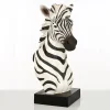 Statues & Sculptures Table Top|Animals-Zen Zebra 54cm Resin Indoor Sculpture