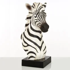 Statues & Sculptures Table Top|Animals-Zen Zebra 54cm Resin Indoor Sculpture